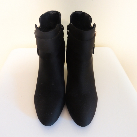 Unisa Black Heeled Booties with Silver Hardware - Picture 3 of 4